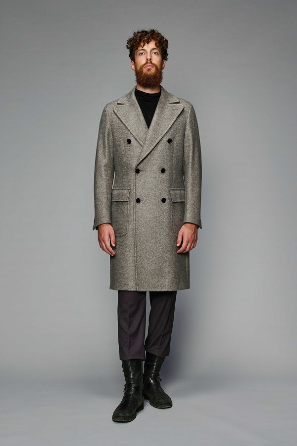coat cappotto doppiopetto grigio jazz