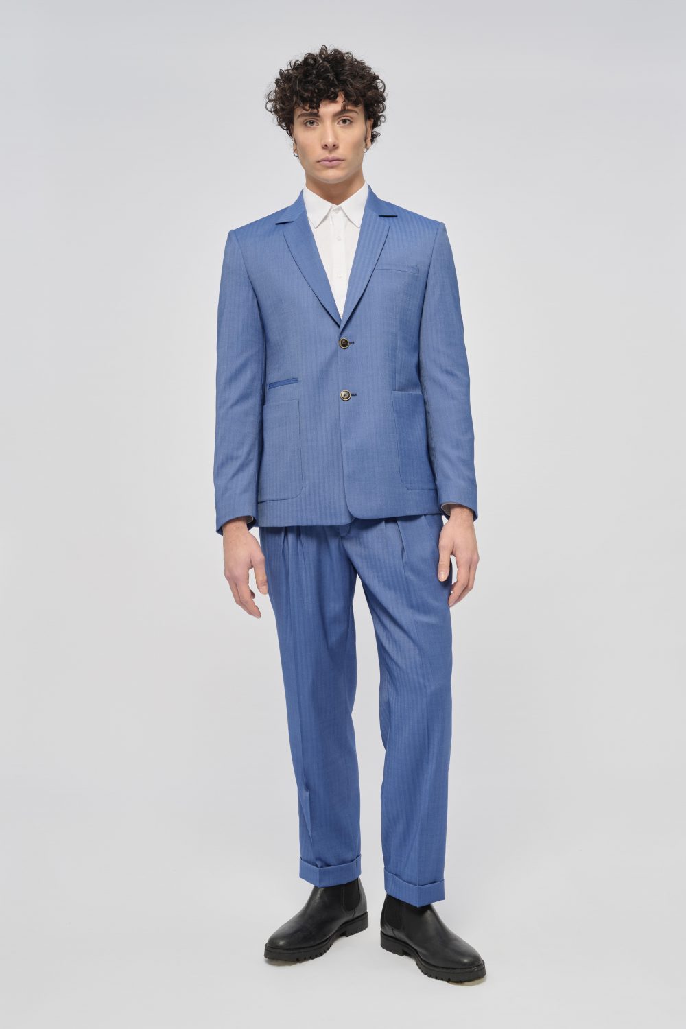 suit light blue casual