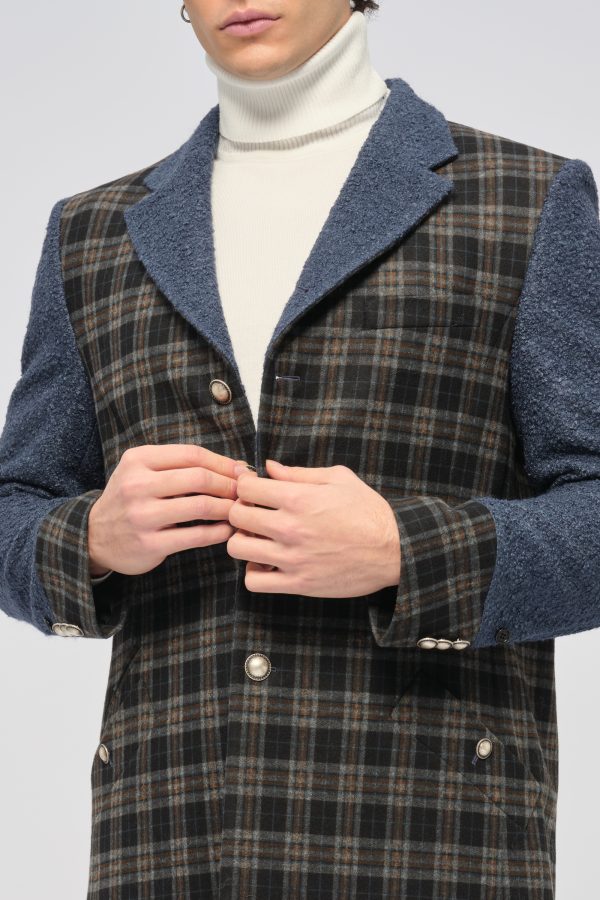 COAT DWAYNE CHECK WOOL